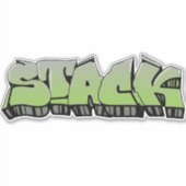 Graffiti Vinyl Sticker, op maat gesneden Sticker (Voorkant)