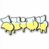 Graffiti Vinyl Sticker, op maat gesneden Sticker (Voorkant)