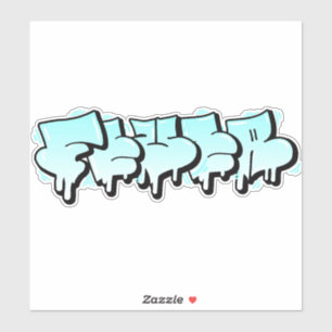 Graffiti vinylsticker, op maat gesneden sticker
