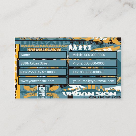 Graffiti Visitekaartje (Achterkant)