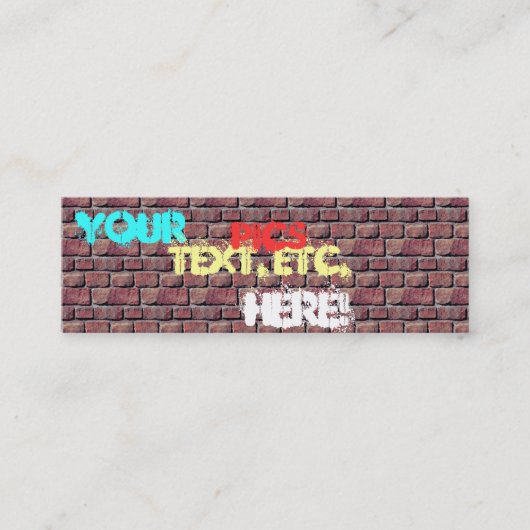 Graffiti-Visitekaartjes Mini Visitekaartje (Voorkant)
