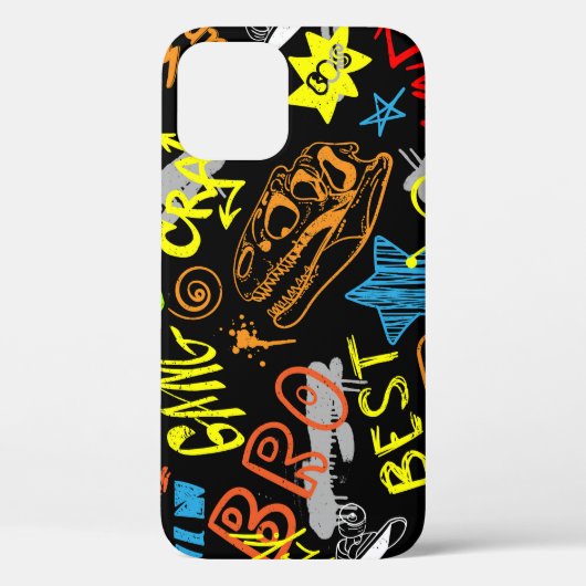 Graffiti voor jongens: handgetekende coolheid Case-Mate iPhone case (Achterkant)
