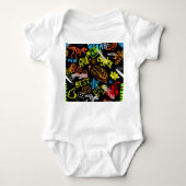 Graffiti voor jongens: handgetekende coolheid romper (Voorkant)