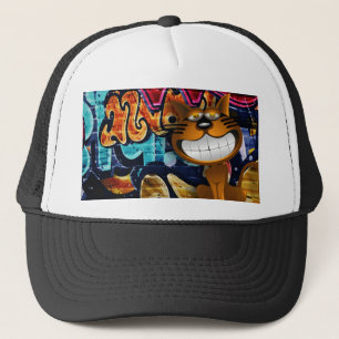 Graffiti, vrachtwagenchauffeur, hoed ! trucker pet