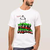 Graffiti Vrolijk Kerstfeest T-shirt (Voorkant)