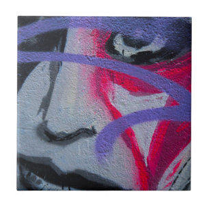 Graffiti-vrouw Tegeltje