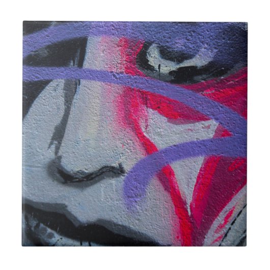 Graffiti-vrouw Tegeltje (Voorkant)