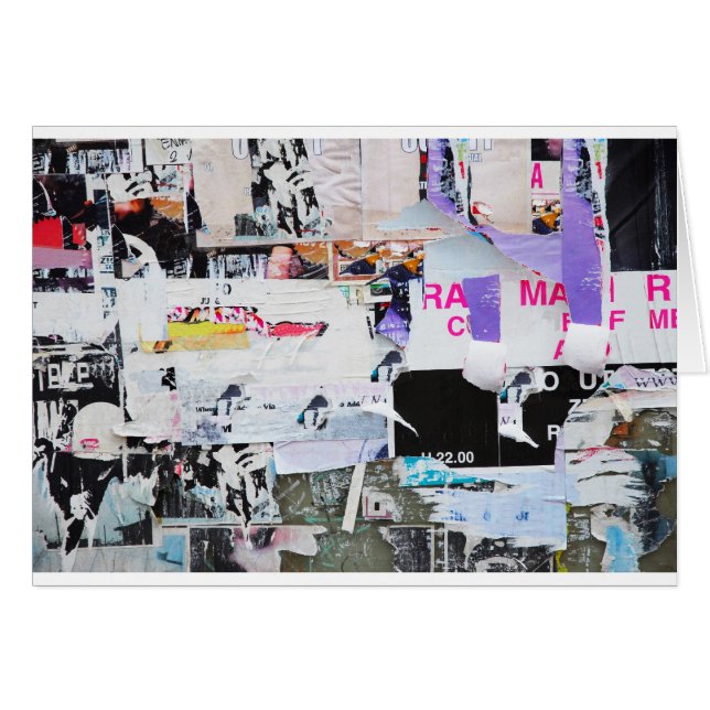 Graffiti Wall Banksy Style Torn Paper (Voorkant Horizontaal)