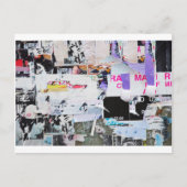 Graffiti Wall Banksy Style Torn Paper Briefkaart (Voorkant)