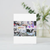 Graffiti Wall Banksy Style Torn Paper Briefkaart (Staand voorkant)