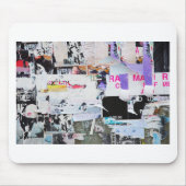 Graffiti Wall Banksy Style Torn Paper Muismat (Voorkant)