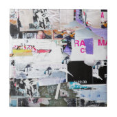 Graffiti Wall Banksy Style Torn Paper Tegeltje (Voorkant)