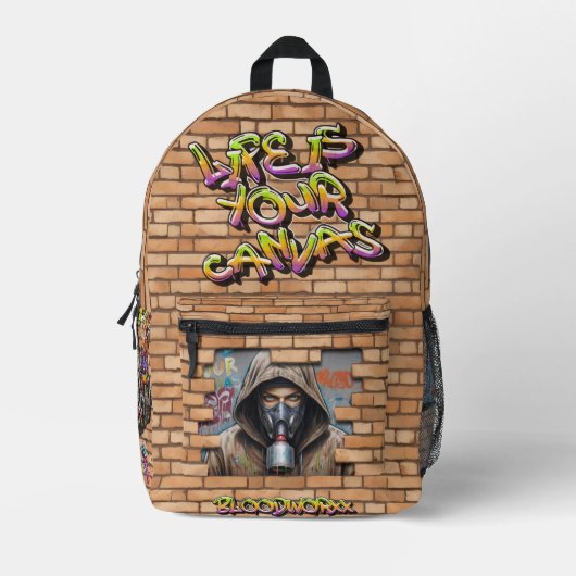 Graffiti Wall Bedrukte Rugzak (Voorkant)