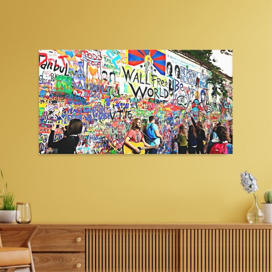 Graffiti Wall street Musici & Kunstenaars Wall Art Canvas Afdruk (Insitu (Woonkamer))