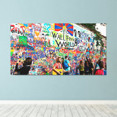 Graffiti Wall street Musici & Kunstenaars Wall Art Canvas Afdruk (Insitu (Houten vloer))