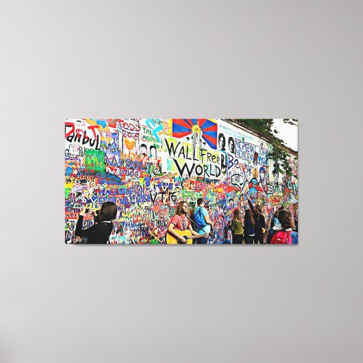 Graffiti Wall street Musici & Kunstenaars Wall Art Canvas Afdruk (Voorkant)