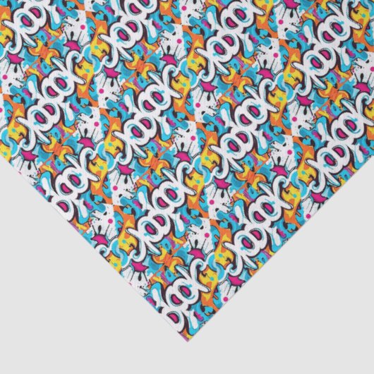 Graffiti Wall Tissuepapier (Detail)