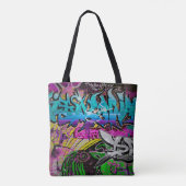 Graffiti wall urban artgraffiti,art,wall,grafiti,g tote bag (Achterkant)