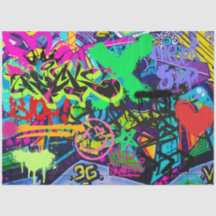 Graffiti Wall Urban Vibrant Decoupage Papier