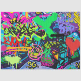 Graffiti Wall Urban Vibrant Decoupage Papier