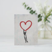 GRAFFITI-WALSTREET VOOR HART- EN STICK-MAN BRIEFKAART (Staand voorkant)