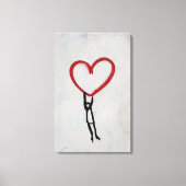 GRAFFITI-WALSTREET VOOR HART- EN STICK-MAN CANVAS AFDRUK (Voorkant)