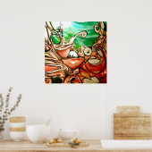 Graffiti - Wat leeft er onder Poster (Keuken)