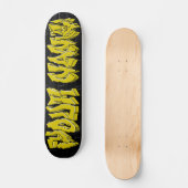GRAFFITI WILDSTYLE GOLD CUSTOM SKATEBOARD (Voorkant)