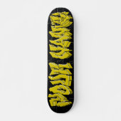 GRAFFITI WILDSTYLE GOLD CUSTOM SKATEBOARD (Voorkant)