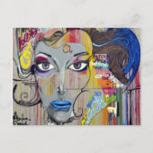 Graffiti Woman Briefkaart (Voorkant)