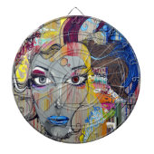Graffiti Woman Dartbord (Voorkant)