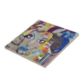 Graffiti Woman Tegeltje (Zijkant)