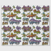 Graffiti Woorden   Cadeaupapier (Vlak)