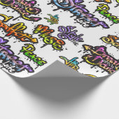 Graffiti Woorden Cadeaupapier (Hoek)