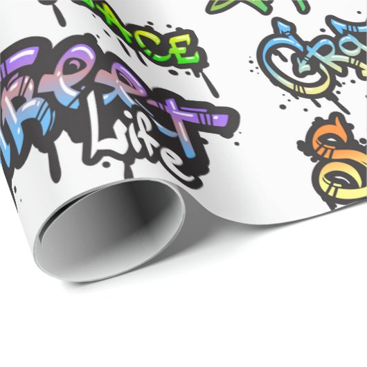 Graffiti Words Cadeaupapier (Rol Hoek)