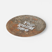 Graffiti Worn Bricks personaliseren Papieren Bordje (Gekanteld)