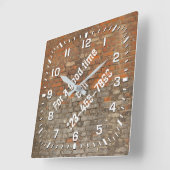 Graffiti Worn Bricks personaliseren Vierkante Klok (Hoek)