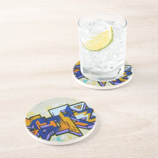 Graffiti Zandsteen Onderzetter (Zijkant)