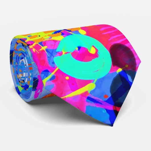 Graffiti Zee Abstract Stropdas (Opgerold)