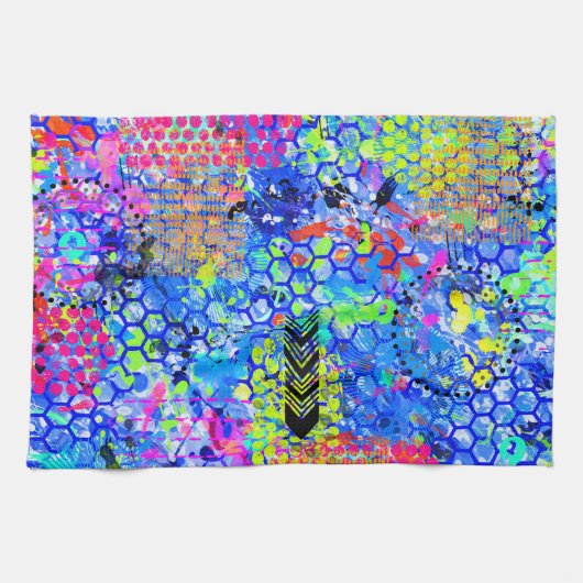 Graffiti Zee keukenhanddoek (Horizontaal)