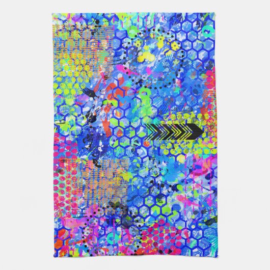 Graffiti Zee keukenhanddoek (Verticaal)