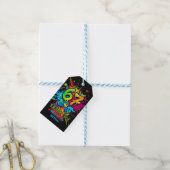 Graffiti Zes Zeven Kinderen 7e Verjaardag Cadeauta Cadeaulabel (Met Touw)