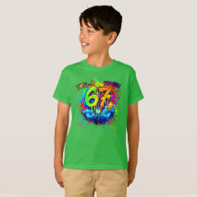 Graffiti Zes Zeven Verjaardagsfeest T-shirt, Zes Z