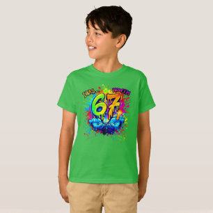 Graffiti Zes Zeven Verjaardagsfeest T-shirt, Zes Z T-shirt