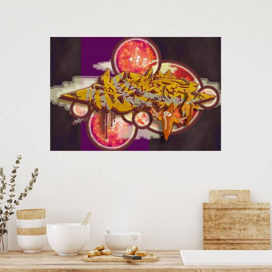 Graffiti ZEST Poster (Keuken)