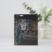 Graffiti zilver briefkaart (Staand voorkant)