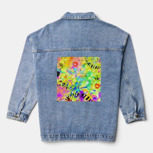 Graffiti Zomer Abstract 2 Denim Jacket (Achterkant)