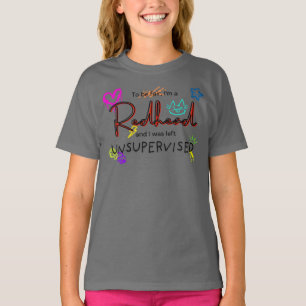 Graffiti zonder toezicht roodharig T-shirt