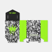 Graffiti Zwart Groen Bedankt Verjaardag Bedankdoosjes (Uitgevouwen)