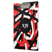 Graffiti: zwart, wit en rood klembord (Links)